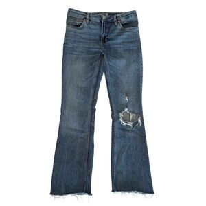 We The Free People Bootcut Vintage-Style Jeans Denim Subtle Flare Distressed 27